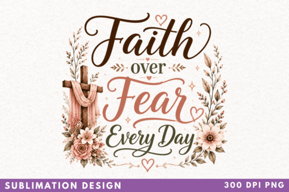 Bringing Faith Over Fear to Life: The Power of Rustic Sublimation Design