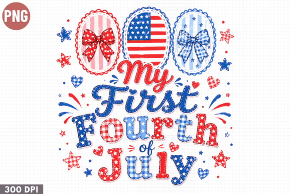 Celebrate with a My First Fourth of July Baby PNG