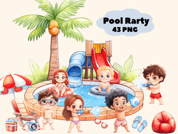 Creating Unforgettable Summer Memories with a Pool Party Clipart Bundle and Kids Pool PNG Collection