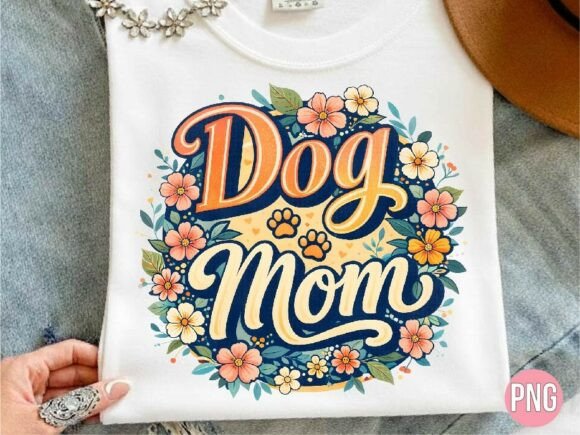 Elevating Your Brand with the Retro Floral Dog Mom Paw Print PNG Shirt Design
