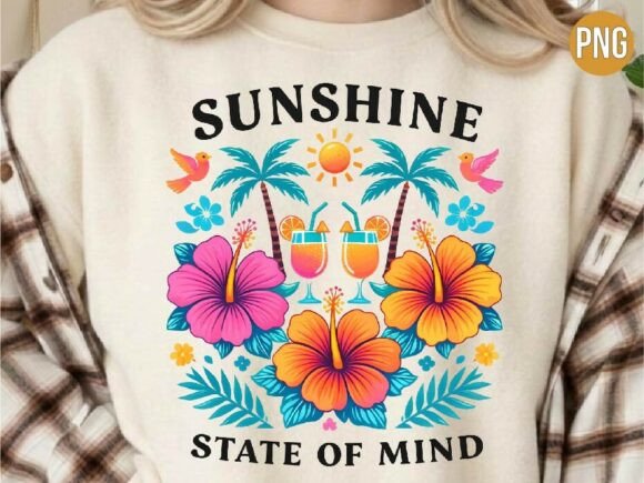Sunshine State of Mind Tropical PNG for Creative Designs