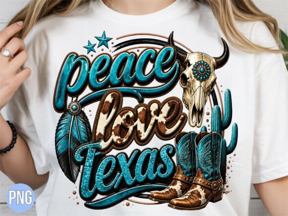 Western Peace Love Texas PNG: Style & Uses