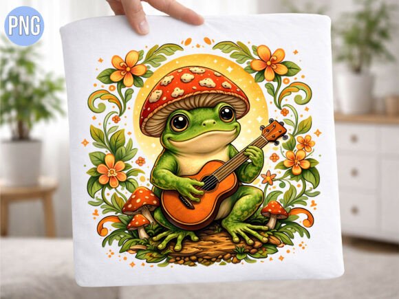 Whimsical Design: The Ukulele Frog Asset